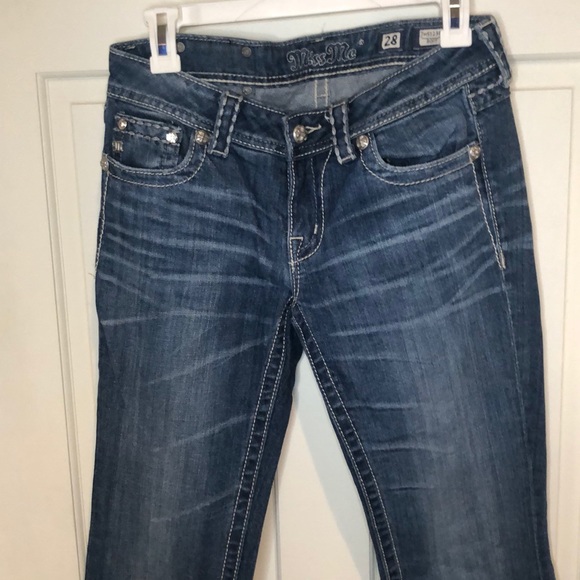 Miss Me jeans with rhinestones boot size 28 - Picture 7 of 11